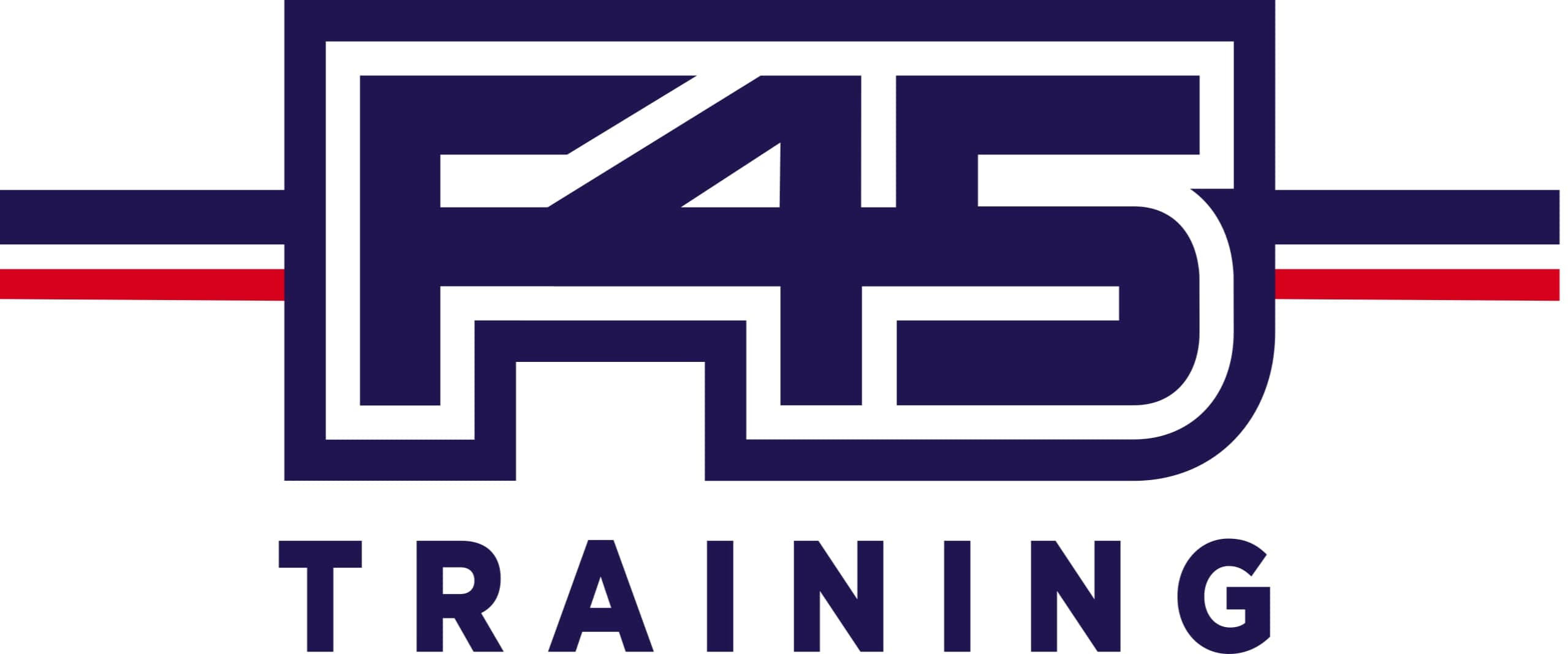 Official F45 Training logo featuring bold, modern typography representing functional fitness and high-intensity group workouts.